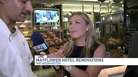 Eileen tours the dining options at the Mayflower H...