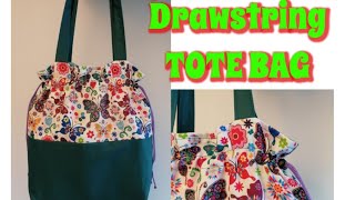 How to Sew Drawstring Tote Bag
