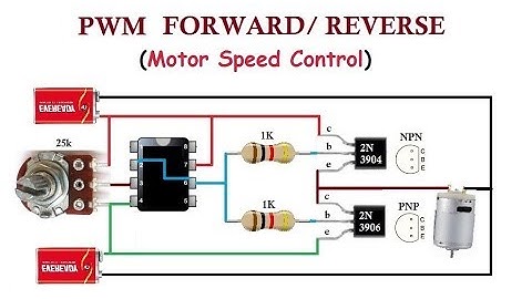 PWM with Forward and Reverse. Simple  Analogue Bi-Directional DC Motor Speed Control.