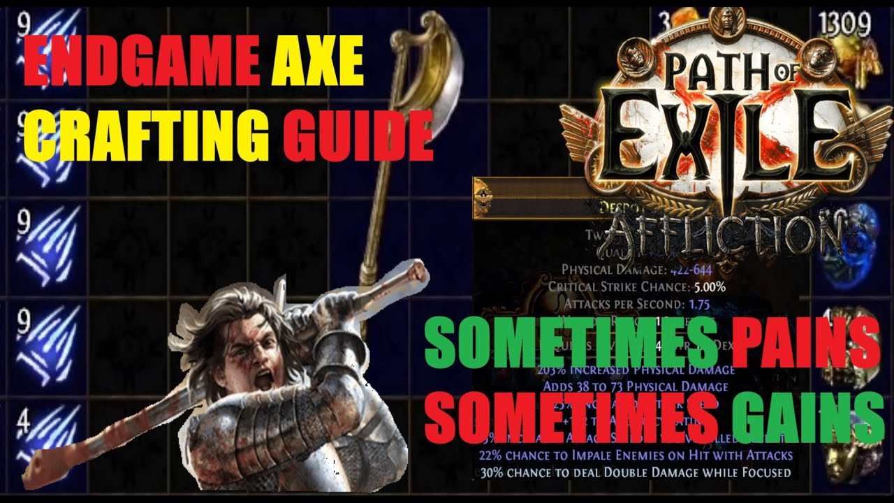 Crafting 900+ PDPS Endgame Boneshatter Axe [PoE 3.23] YouTube