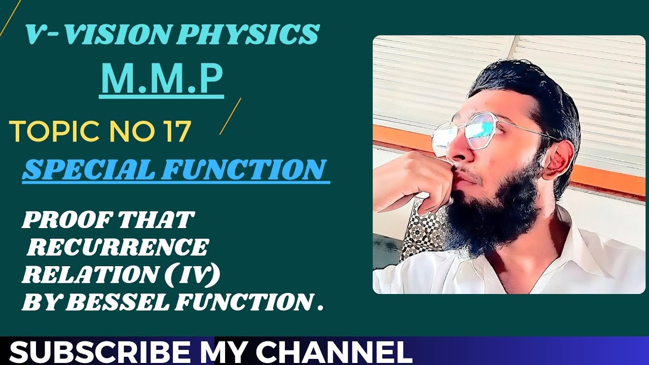 Topic no 17 4th recurrence relation of Bessel function - YouTube