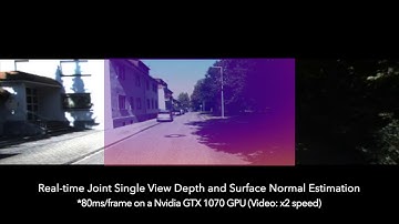 Self-Supervised Learning of Single View Depth and Surface Normal Estimation