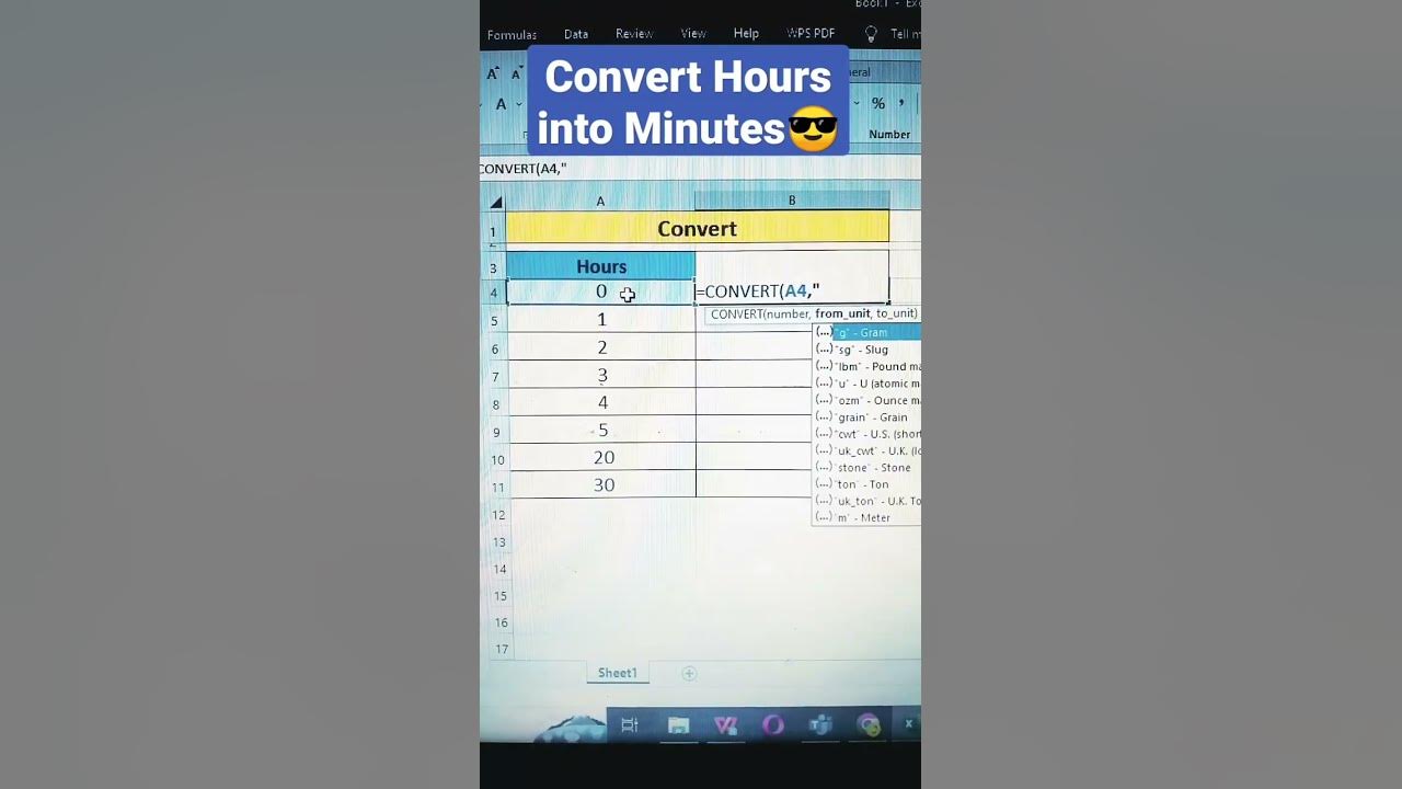 convert-hours-into-minutes-in-excel-shorts-excel-shortsvideo