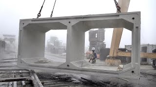 Процесс изготовления высокопрочной бетонной коробки. Корейский завод бетонных водопропускных труб