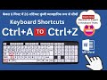 Ctrl A to Ctrl Z Shortcut Keys in Hindi | Become a MS  Word Expert! 🚀 MS Word Shortcut Keys