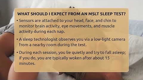 What Should I Expect From An MSLT Sleep Test? - Sleep Apnea Support Network