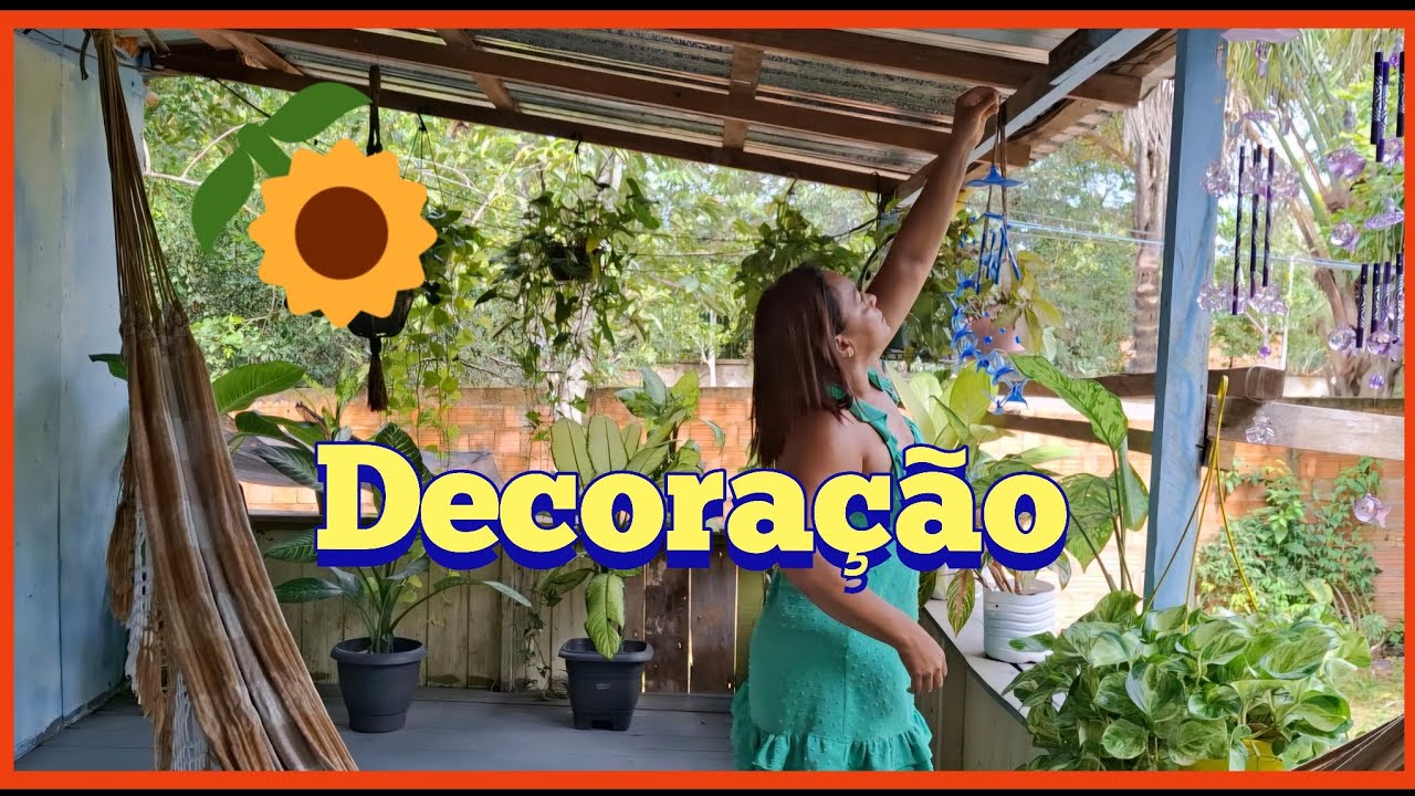 DECORANDO A VARANDA DA CASINHA DE MADEIRA COM PLANTAS 🤭