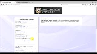 FHSU Writing Center   WCONLINE   How to register an account
