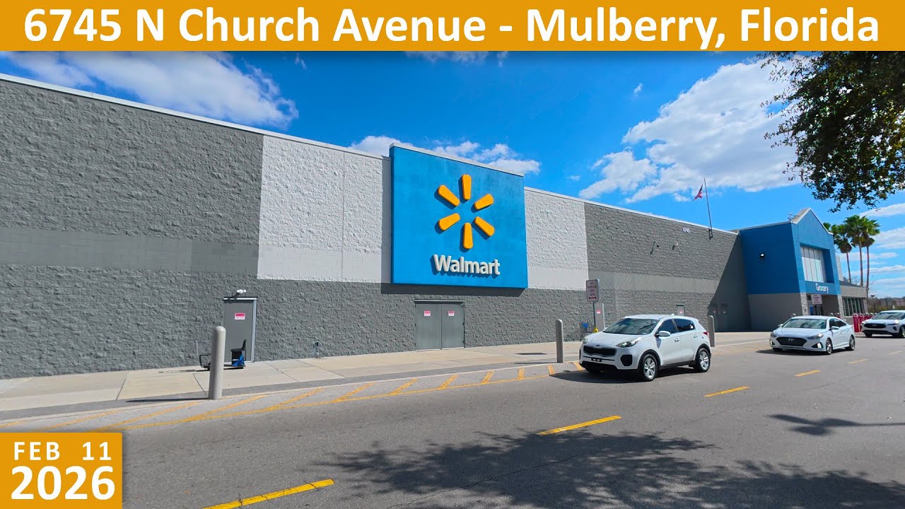 Walmart Supercenter in Mulberry Florida at 6745 Church Avenue - Department Grocery Store 5035