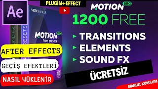 Ücretsiz Video Geçiş Efektleri | Motion Bro Plugin ve Efektler | After Effects (Manuel Kurulum)