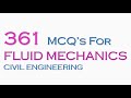 Mcqs for fluid mechanics  civil engineering