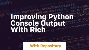 improving python console output with rich