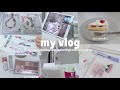 [vlog]中学生の休日の過ごし方🎀🗯️/購入品紹介、壁を可愛くする、ケーキを食べる🍰、アイスを食べる🍨🥄