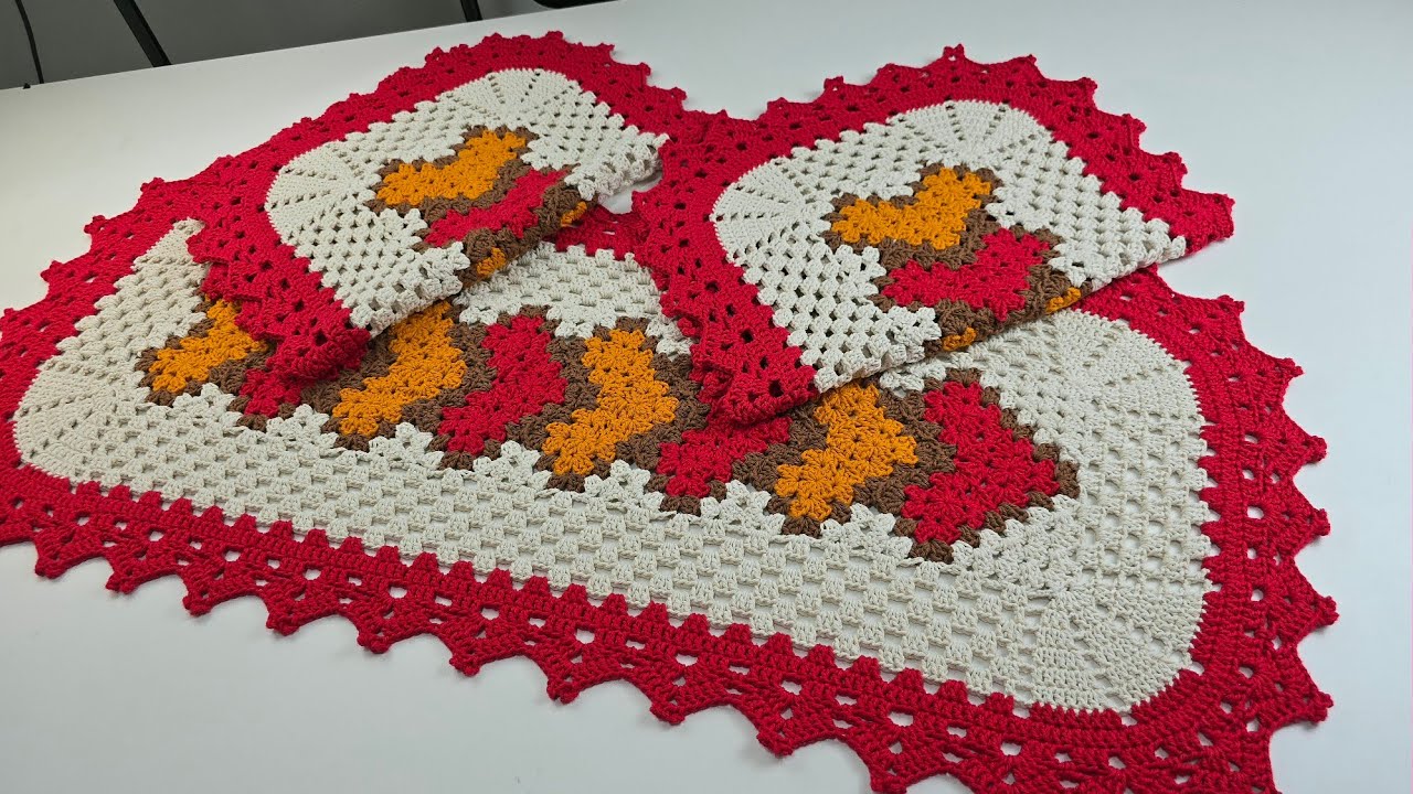 PASSADEIRA CORAÇÕES  EM CROCHÊ  PASSO A PASSO COMPLETO @samilacrochê 