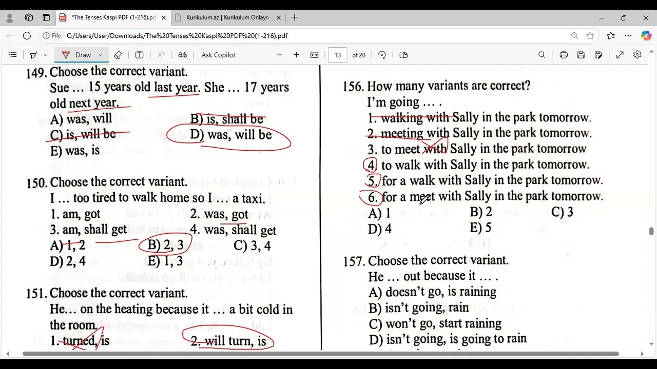 The Tenses Kaspi (141-216) İzah