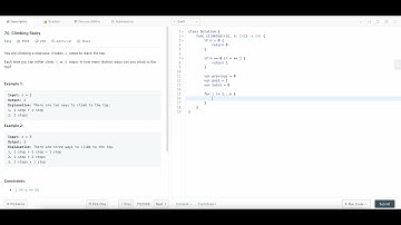 LeetCode Problem 70. Climbing Stairs - Solution - Swift