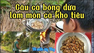 Câu cá bống kho tiêu ăn cùng nước dừa siêu ngon đậm chất miền tây