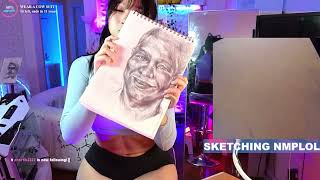 Just Chatting - asianbunnyx sketching nmplol