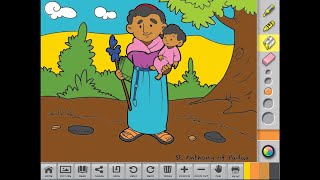 Catholic Kids Coloring Book with White Board Game - Unity WebGL