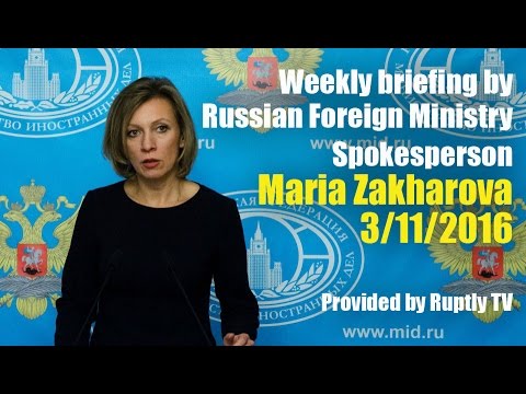 Briefing by Maria Zakharova, November 3, 2016