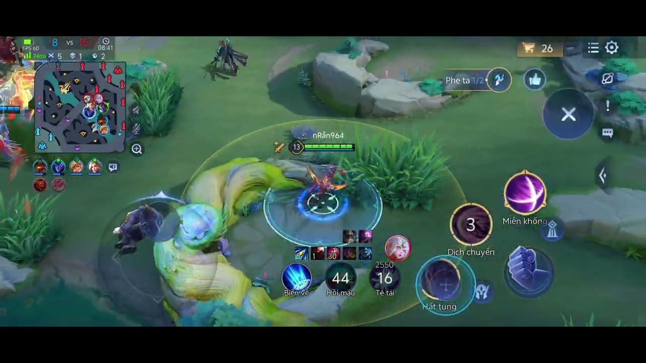 Nakroth lật kèo ngoạn mục trong thế trận 99% thua#nakroth #latkeo #lienquanmobile