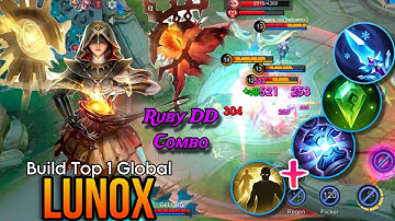 Lunox Ruby DD! Eye of eternity With Build Top 1 Global 💀 Gameplay- Mlbb