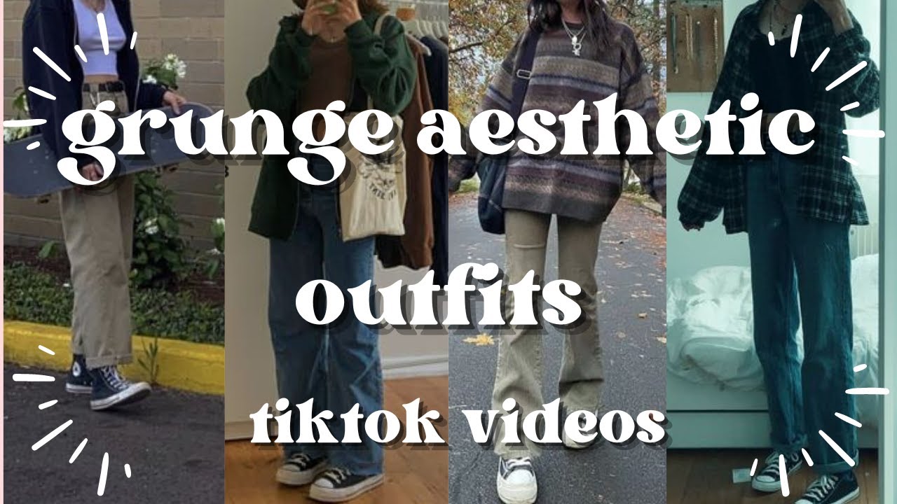 grunge aesthetic outfits inspiration ~// #tiktokcompilation #outfit # ...