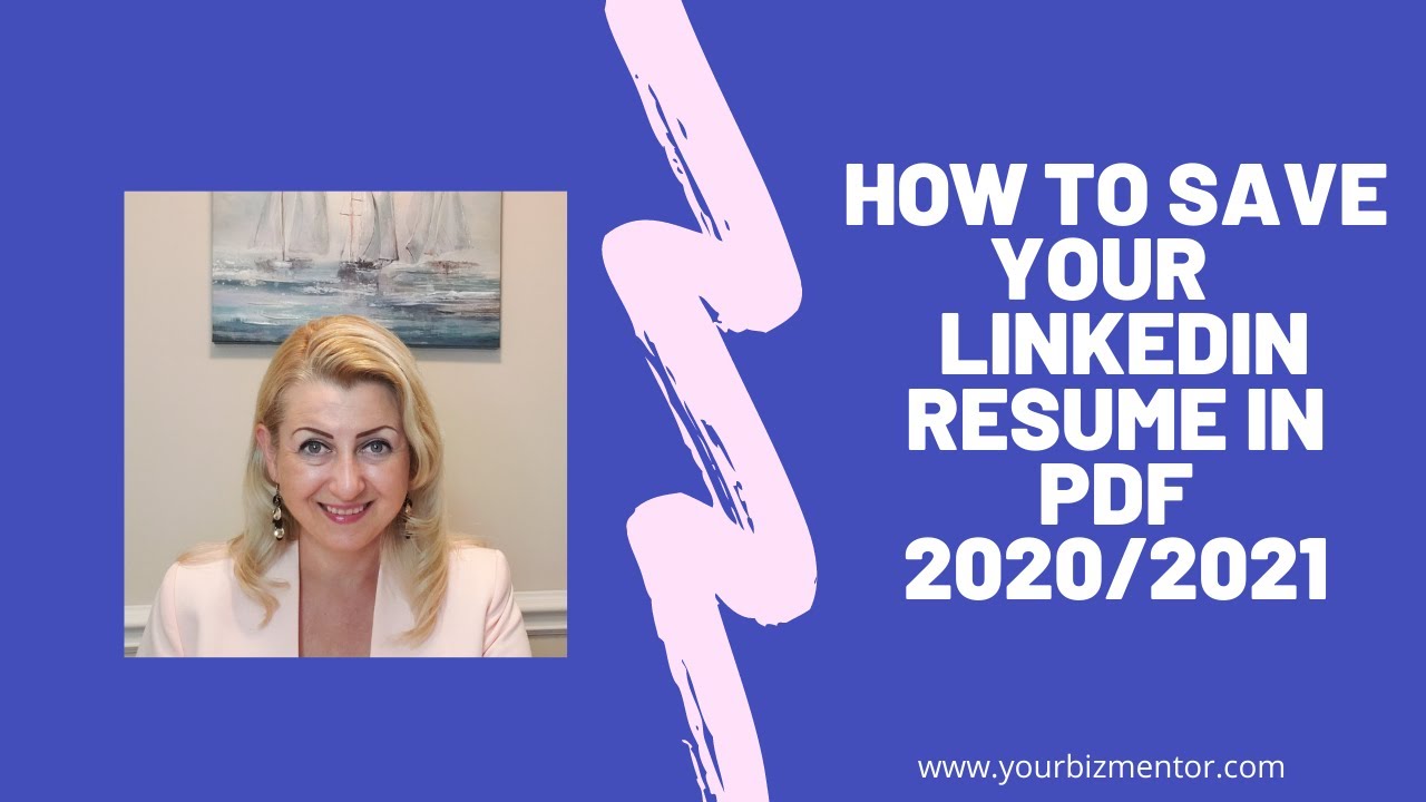 How to download - save your LinkedIn profile as a resume in PDF 2020/ ...
