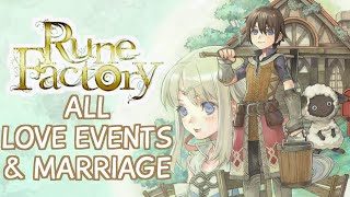 Rune Factory 1 - Love & Marriage Compilation (All Romance Events + Weddings)
