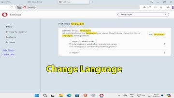 How To Change Opera Browser Language