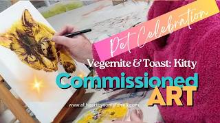 Celebrating Kitty | Custom Pet Portrait | Studio Time with All Heart by Sonia Farrell 