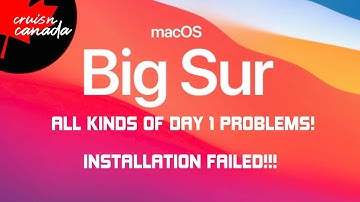 macOS Big Sur Errors! Installation Failed: "An Error Occurred While Installing the Selected Updates