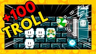 Mas de 100 Trolleos en este Nivel Troll [Super Mario Maker 2]