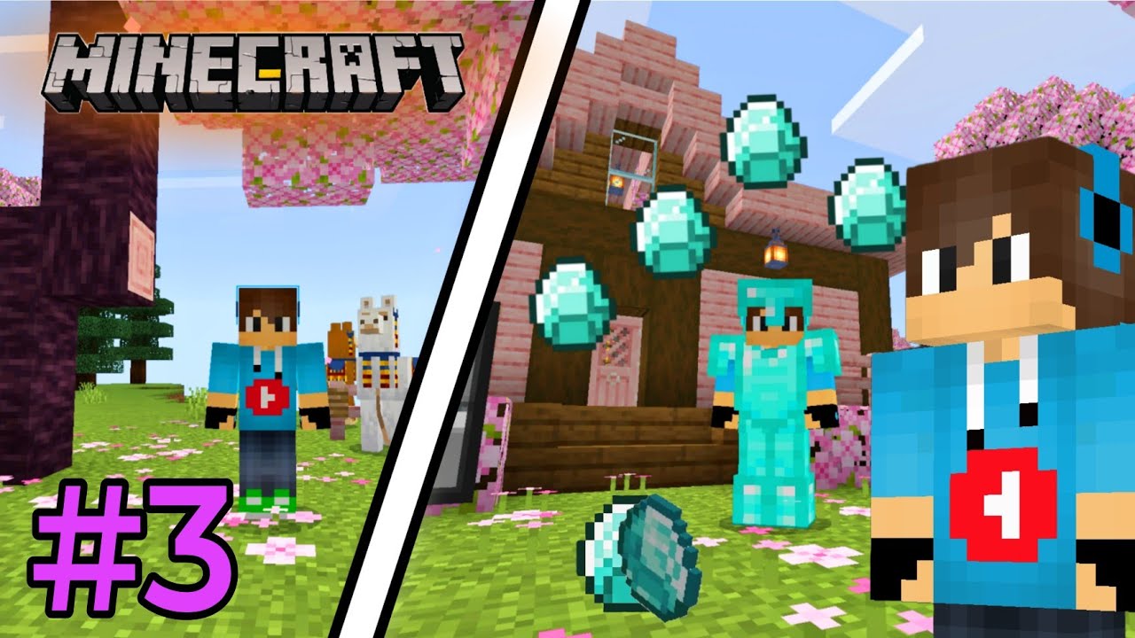 Making full Diamond armour in Minecraft gameplay #3 - YouTube