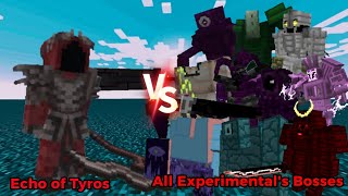 Echo of Tyros VS All Experimental Bosses | Minecraft Java 1.20.1 Mob Battle
