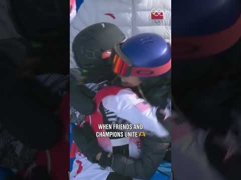 Chloe Kim 🤝 Eileen Gu. #Olympics #Beijing2022