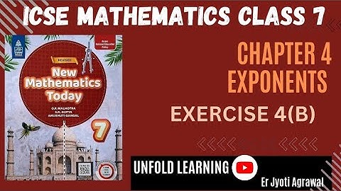 ICSE Class 7 || New Mathematics Today || OP Malhotra || 4. Exponents || Exercise 4 (B)