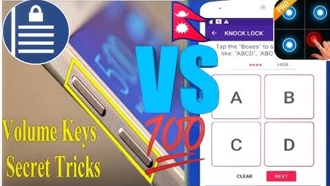 [in.nepali🇳🇵]mobile volume button hidden track knock lock screen most android apps knock+oops app💯