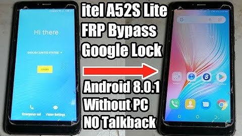 Bypass FRP Google Account Itel A52S Lite android 8.0.1 without PC 100 FRP Remove Google Lock 2020