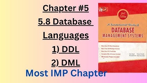Database Languages Explained:DDL and DML | Understanding Data Definition\Data Manipulation Languages
