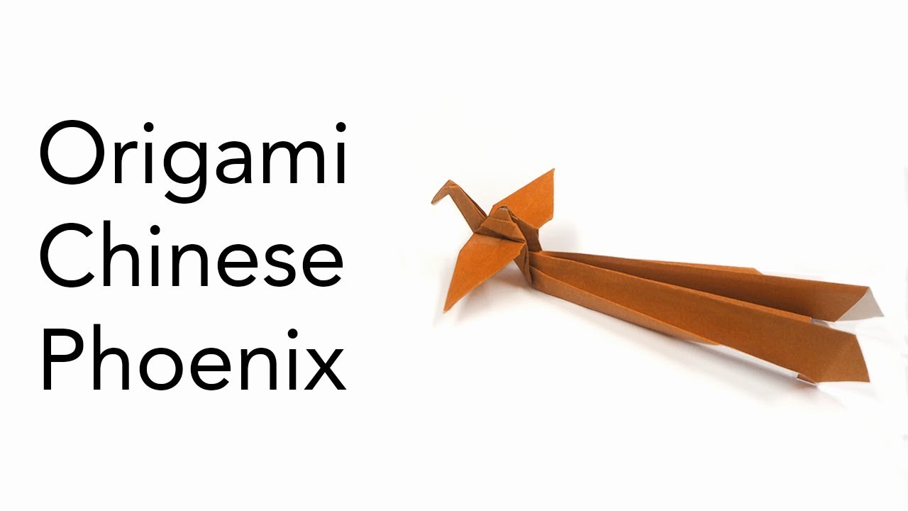 Origami Chinese Phoenix Tutorial aka Fenghuang or Ho-Oh Pokemon (ASMR Paper Folding)