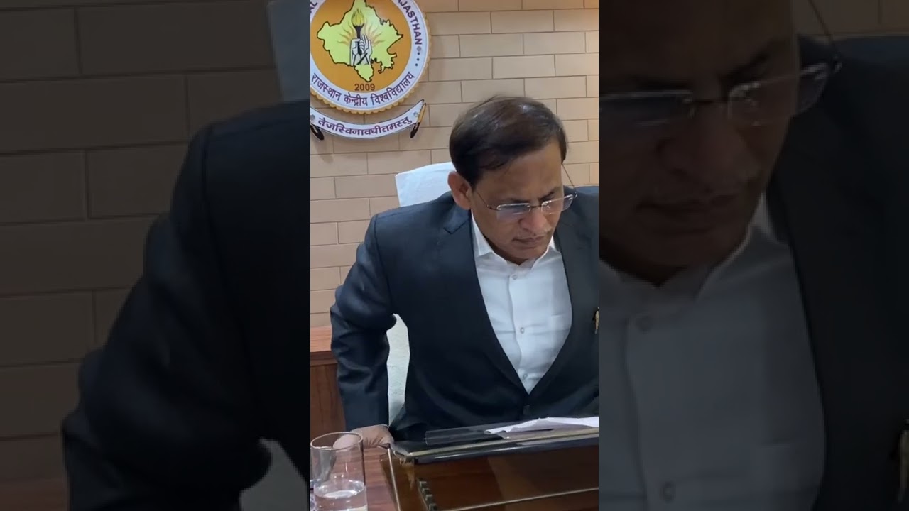 Welcome New VC Sir Dr. Anand bhalerao in Central University Of Rajasthan 