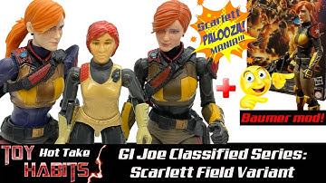 Scarlett GI Joe Classified Series Field Variant Review + Version 1 & Vintage Comparison + Custom Mod