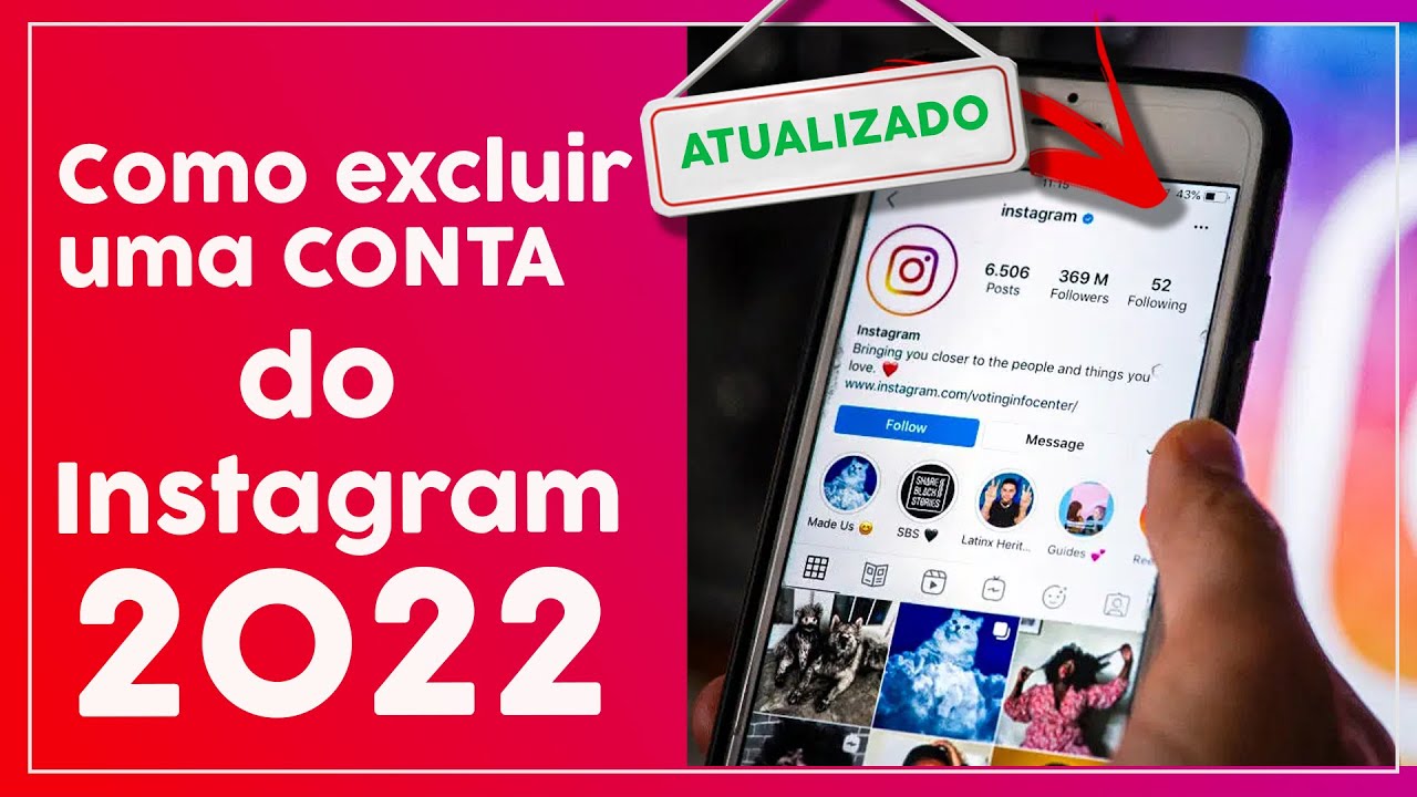 Como Excluir Instagram DEFINITIVAMENTE Pelo Celular 2022 YouTube