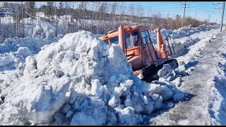 Супер мощь ДЭТ-250, ДЭТ-320 мега сугробы! Super power of the DET-250 and DET-320, giant snowdrifts