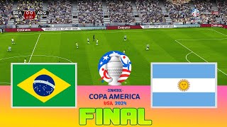 BRAZIL vs ARGENTINA - Final Copa America 2024 | Full Match All Goals | Football Match