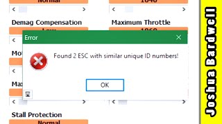 'Found 2 ESC with similar unique ID numbers' | what is it and how do you fix it