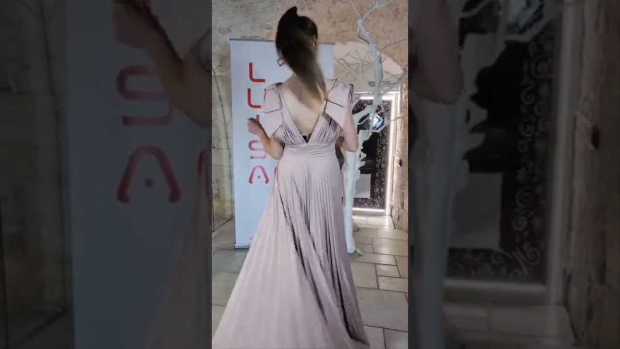 DIVEDIVINE ABITO LUNGO IN MAGLINA LUREX CON PLISSÈ.