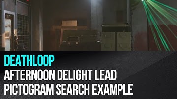 Deathloop - Afternoon Delight lead - Pictogram search example (random puzzle)