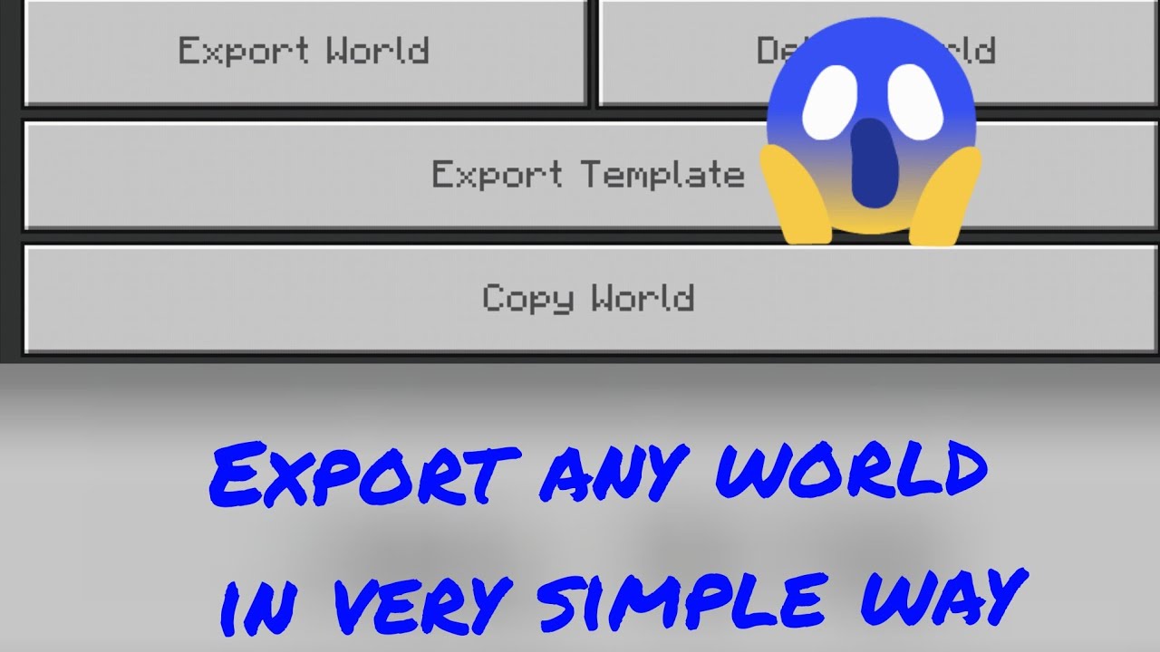 Minecraft Export How to export any world in an very simple way in Minecraft | How to ...